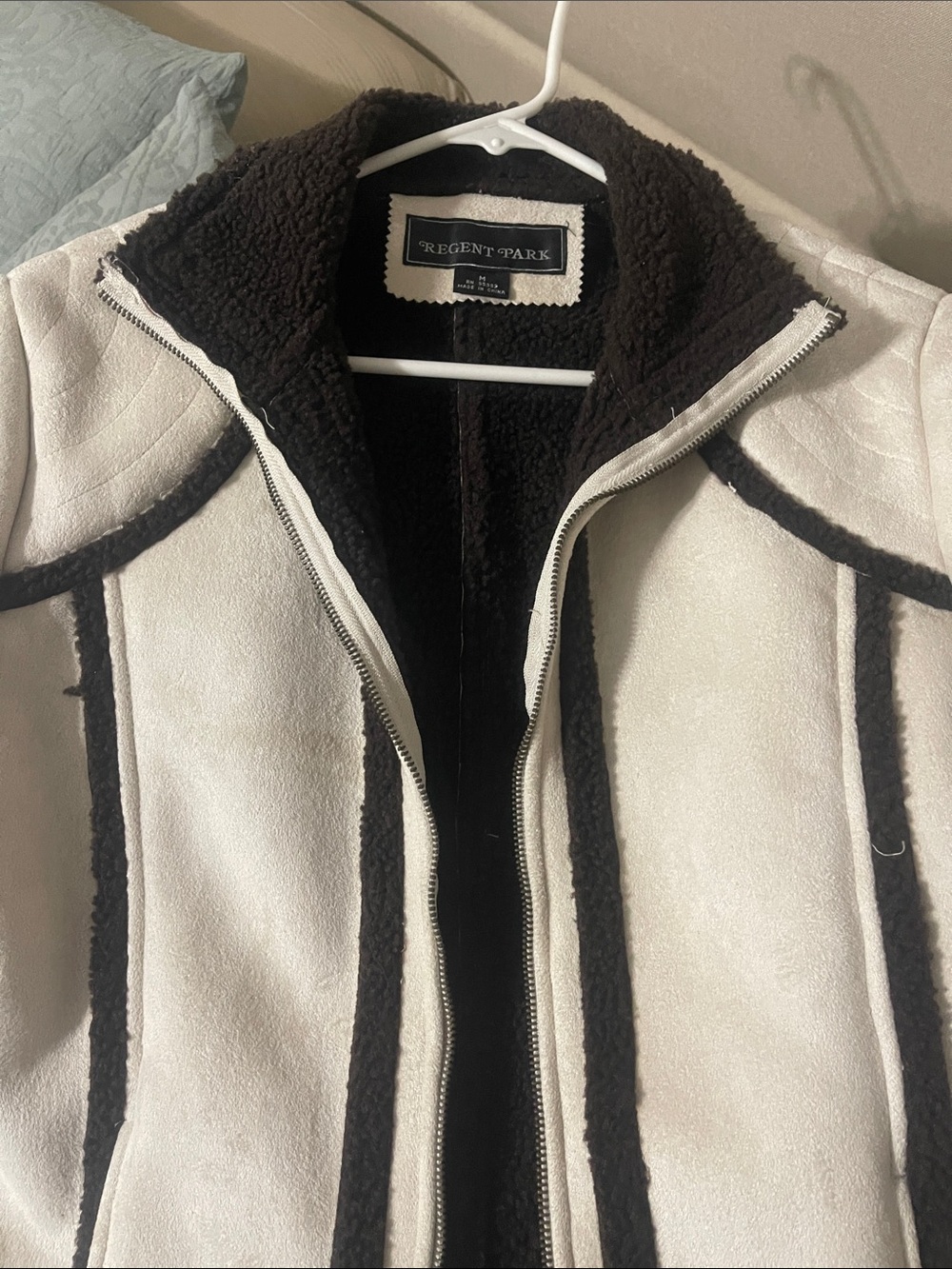 Regent Park Women’s Cream & Brown Teddy Jacket